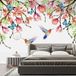Papier peint panoramique fleurs oiseaux