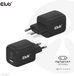 Club3D Travel Charger PPS 65Watt GAN technology, Triple port (2x USB Type-C + USB Type-A) Power Delivery(PD) 3.0 Support