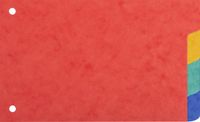 Exacompta 10x Tabbladen in gerecycleerd karton 225g - 4 tabs - 100x150mm - Geassorteerd - 604E