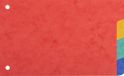 Exacompta 10x Tabbladen in gerecycleerd karton 225g - 4 tabs - 100x150mm - Geassorteerd - 604E