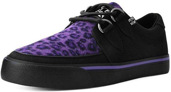 T.U.K. Creeper Sneaker PURPLE LEO Dames Sneakers - zwart/paars - EU41