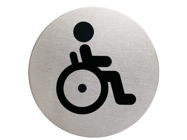 Durable Infobord pictogram 4906 wc invalde rond 83Mm