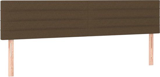 VidaXL Hoofdeind & Voeteind Donkerbruin 180x5x78/88 cm Stof