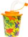 Duckiez 3D Beker Met Rietje En Deksel Dinosaurus - 12 stuks