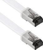 MaxTrack Maxtrack TI56-10L RJ45 Netwerkkabel, patchkabel CAT 8.1 U/FTP 10 m Wit Plat 1 stuk(s)