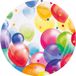 Amscan kartonnen feestbord 23cm ballonnen, 8 stuks