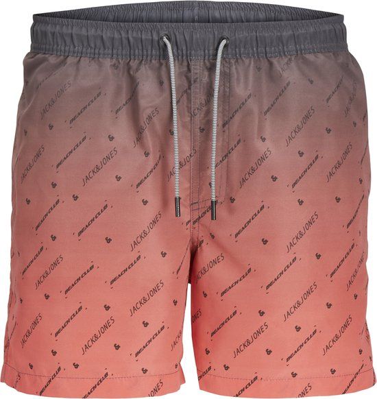 JACK & JONES JUNIOR JPSTFIJI JJSWIM GRADIENT LY JNR Jongens Zwembroek - Maat 140 - Hot Coral