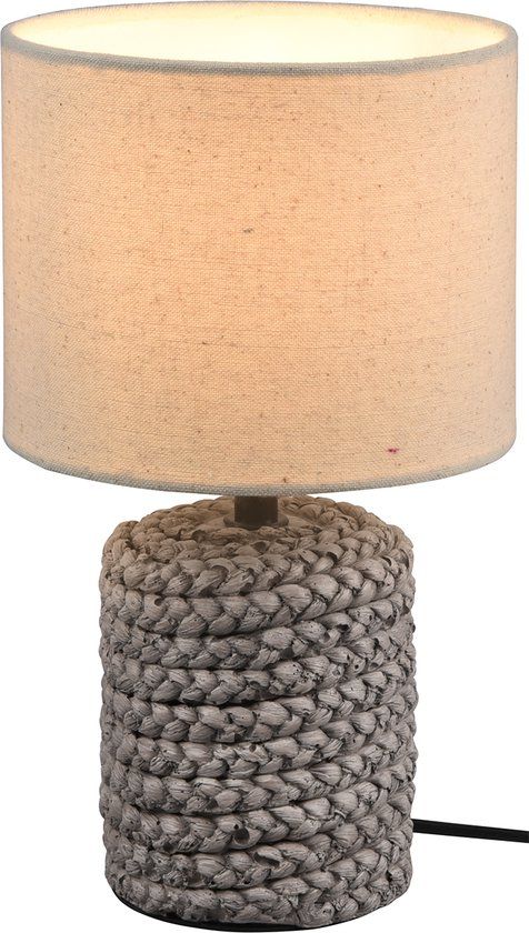 BES LED Trion Manon Tafellamp - E14 - Rond - Mat Bruin - Keramiek