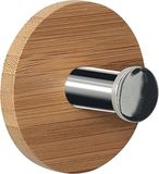 spirella PUNT Wandhaak Set van 2 – Badkamer Haak van Bamboe en Staal – Handdoekhaak met Industrieel Design voor Handdoeken en Badjassen