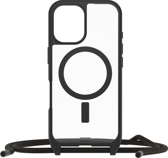 OtterBox React Necklace Series voor MagSafe voor iPhone 16, Black Crystal