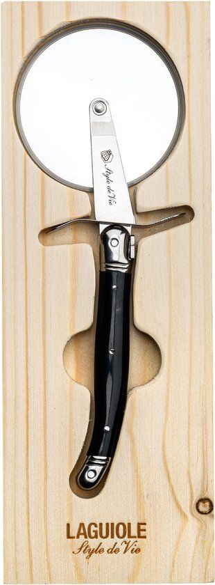 Laguiole Style de Vie Premium Line Pizza snijder - Zwart