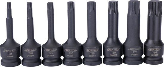 XP Tools Impact doppenset torx 1/2" 8 delig