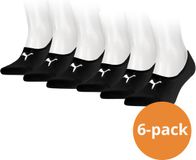 Puma Footies 6 paar - Unisex Invisible Sokken - Zwart - Maat 43/46