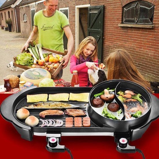Pro-Care 2in1 - Dual HotPot, Grill & Gourmet - 7 pers. - 2000W - 71cm