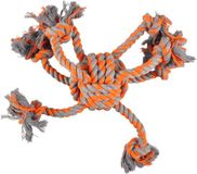 Flamingo Octopus James - Hondenspeelgoed - 34 cm - Oranje;Grijs