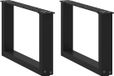 vidaXL Salontafelpoten - 2 stuks - U-vormig - 50x(30-31) cm - Staal - Zwart