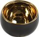 Countryfield Luxe theelichthouder - Veneta - keramiek - zwart/goud - D10 x H9 cm