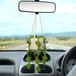 Merkloos Plantenhanger Gehaakte hangplant voor auto - schattige potplanten - gehaakte decoratie - autospiegel ophangaccessoires - achteruitkijkornament - hangende boho handgemaakte gebreide hanger (vert foncé)