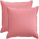 vidaXL - Kussensloop - 2 stuks - Roze - 70 x 70 cm