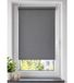 Store enrouleur occultant gris avec crochets de fixation (environ 60 x 150 cm)