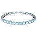 Swarovski Matrix Tennis armband, Ronde slijpvorm, Blauw, Rodium toplaag