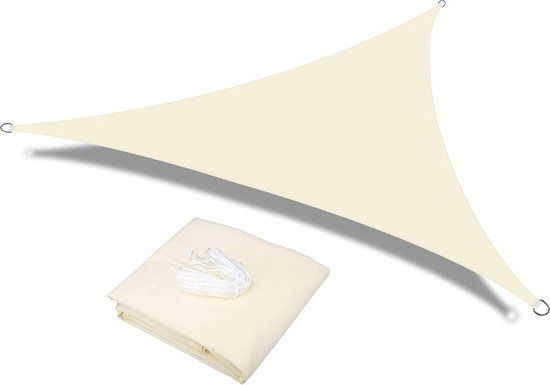 Triangular Sun Sail - Waterproof - 3.6 x 3.6 x 3.6 m - Cream White
