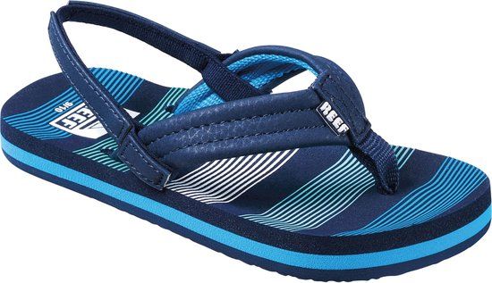 Reef Little Ahideep Sea Stripes Jongens Teenslippers - Blauw Maat 25