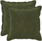 vidaXL - Kussensloop - 2 stuks - HOUTEN - Groen - 50 x 50 cm - Katoensatijn