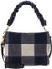 Coccinelle Leren handtas schoudertas Boheme Vichy Patch Handbag Mul. Stove / Midn. donkerblauw