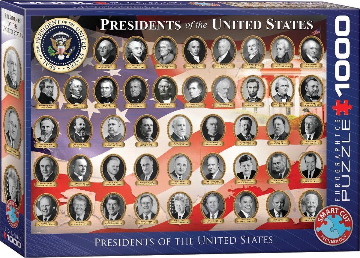 Eurographics Puzzel 1000 stukjes - Presidents of the USA - Multi