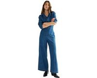 Wrangler Canyon Relaxed Fit Jumpsuit Lange Mouwen Katoen Denim Lagoon Vrouw M