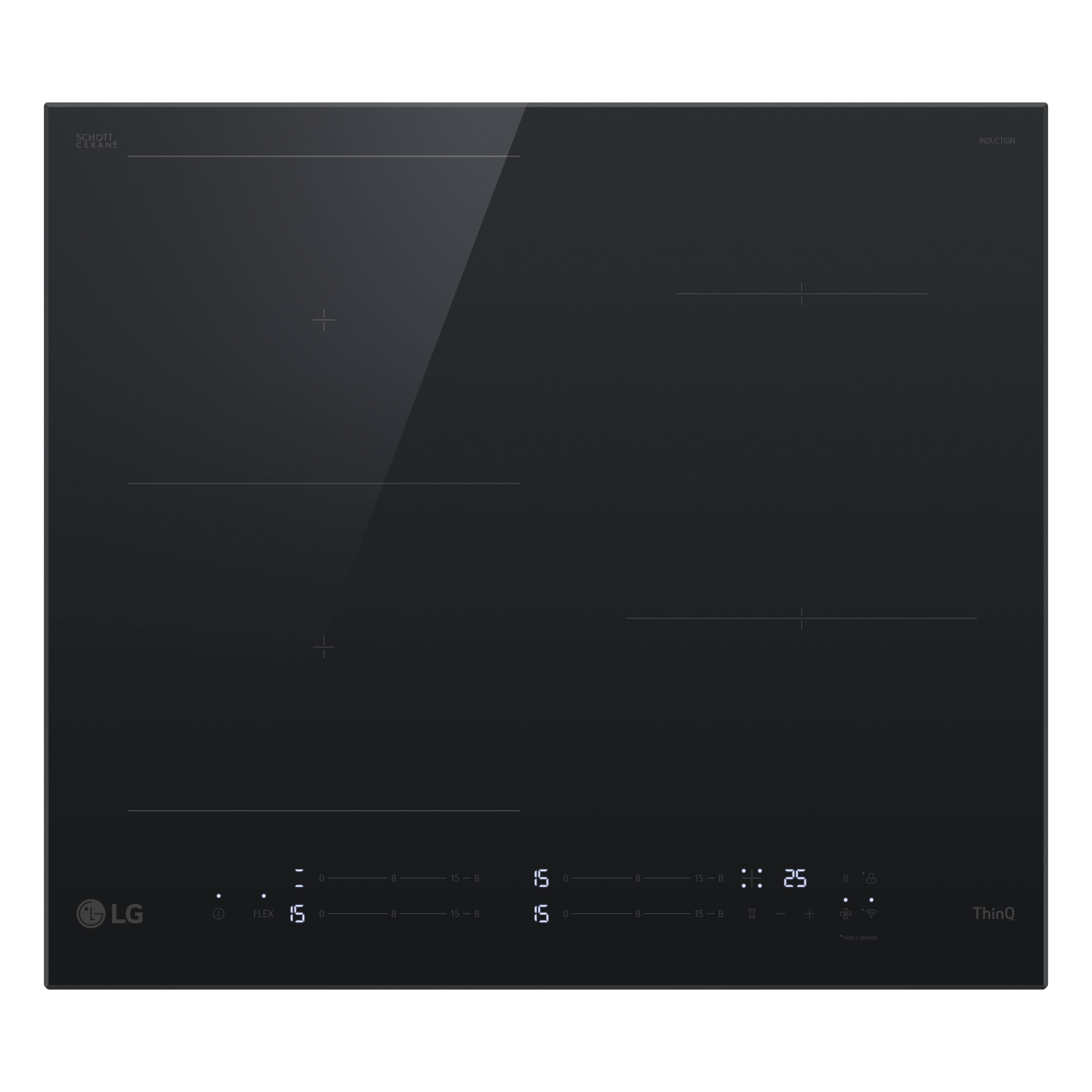 LG CBIZ2435B Zwart Ingebouwd 59 cm Inductiekookplaat 4 zones