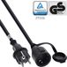 InLine Veiligheidscontactverlenging voor buiten, IP44, 5 m, H07RN-F