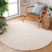 Safavieh Natuurvezeltapijt voor woonkamer, eetkamer, slaapkamer - natuurlijke vezelcollectie, korte pool, beige, 120 x 120 cm