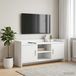 Maison Exclusive Meuble TV exclusif - Dimensions : 102 x 33 x 47 cm - Couleur : blanc - Matériau : bois composite
