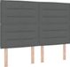 vidaXL LED Boxspringbed met hoofdeinde, donkergrijs, 140 x 200 cm, stof