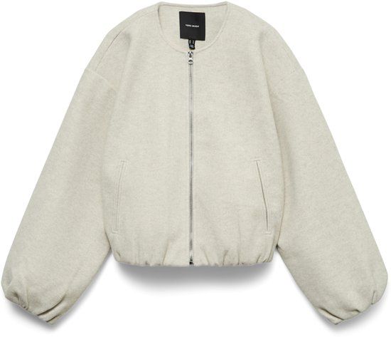 Vero Moda Bomberjack Vmchloe Ls Bomber Jacket Noos 10348715 Moonbeam/melange Dames Maat M