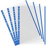 Grafoplás zak met 10 hoezen van polypropyleen met 16 gaten, blauw