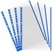 Grafoplás zak met 10 hoezen van polypropyleen met 16 gaten, blauw