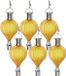 Cepewa LED ballonhanger - 6x - geel - H17 cm - luchtballon - tuinverlichting/buitenlamp