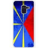 Samsung Bedrukt siliconen hoesje compatibel met Galaxy A8 2018 Drapeau La Réunion