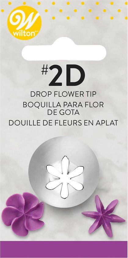 Wilton Spuitmondje #2D Dropflower - RVS - Taartdecoratie