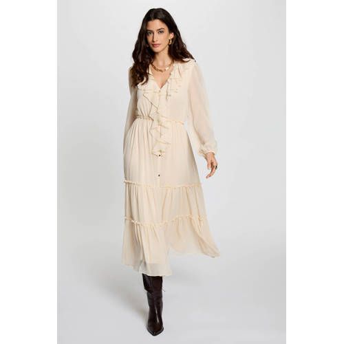 Morgan Morgan midi jurk beige