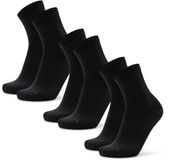 DANISH ENDURANCE Chaussettes de sport courtes - Compression légère - Anti-ampoules - 3 paires - Noir - Taille 43-47