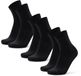 DANISH ENDURANCE Chaussettes de sport courtes - Compression légère - Anti-ampoules - 3 paires - Noir - Taille 43-47