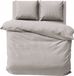 KARO Luxe Coton Linge de lit Adamaszek Rayures Beige 220x200cm