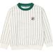 FILA Lubaco Sweatshirt à rayures fines Col rond Egret / Black