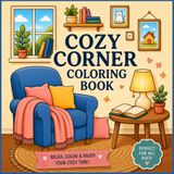 Cozy Corner Coloring Book: Cute & Relaxing Cozy Moments for Adults
