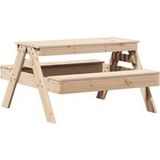 Icecat Table de jardin Table de pique-nique pour enfants 88x97x52cm Bois massif de pin