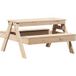 Icecat Table de jardin Table de pique-nique pour enfants 88x97x52cm Bois massif de pin
